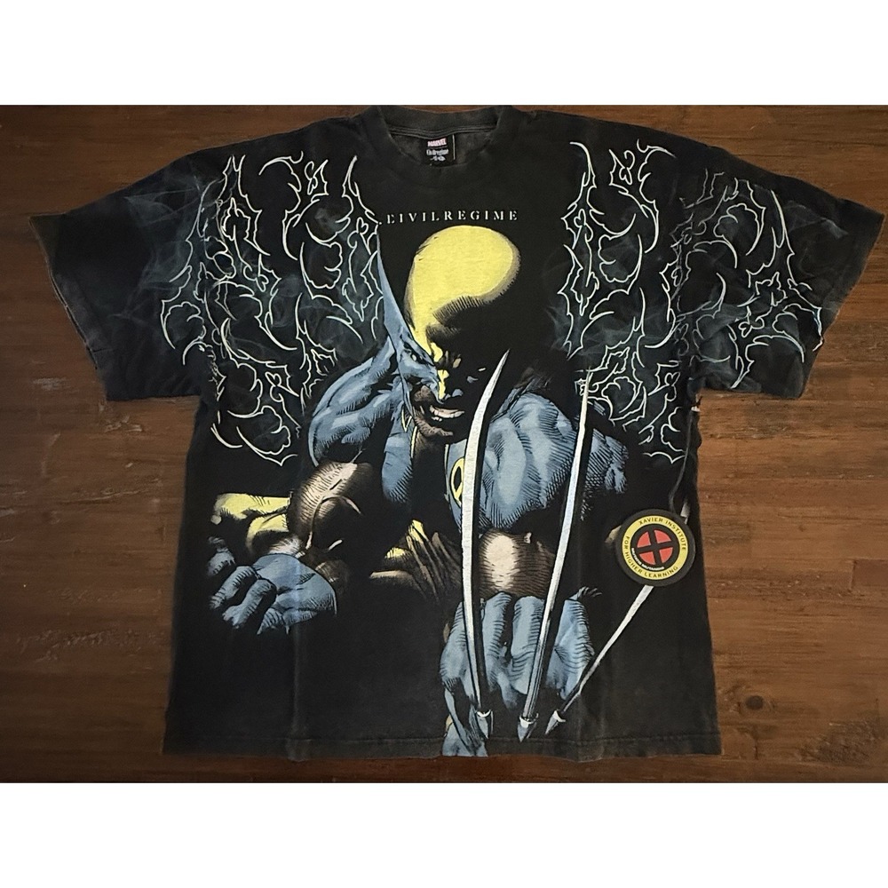Civil Regime Rage Unleashed Wolverine Oversized Tee Men's Large Vintage Black